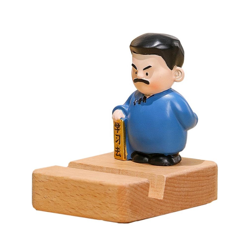 

Aesthetic Chinese Style Mobile Phone Holder Resin Cartoon Desk Lazy Bracket Smart Phone Display Style B