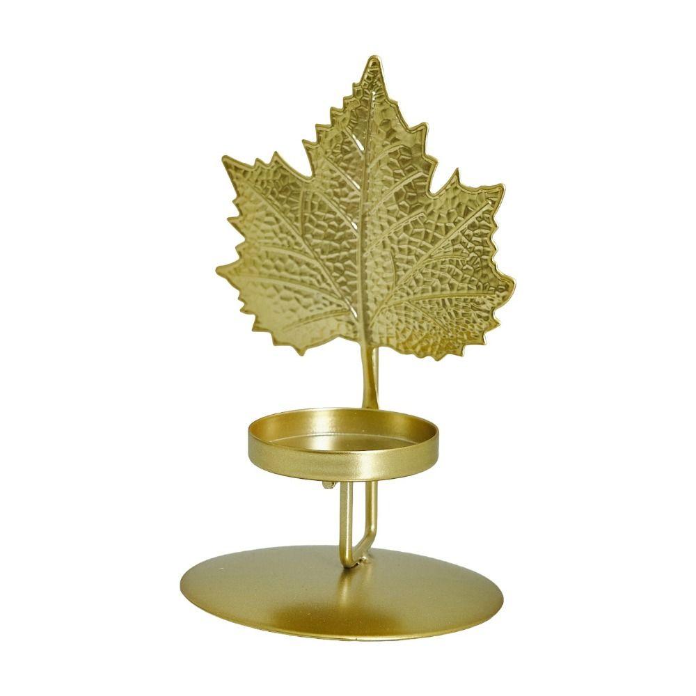 Unique Iron Candle Holder Premium European Elegant Design Candle Cups Leaf Design Retro Style Table Ornament Home Decor