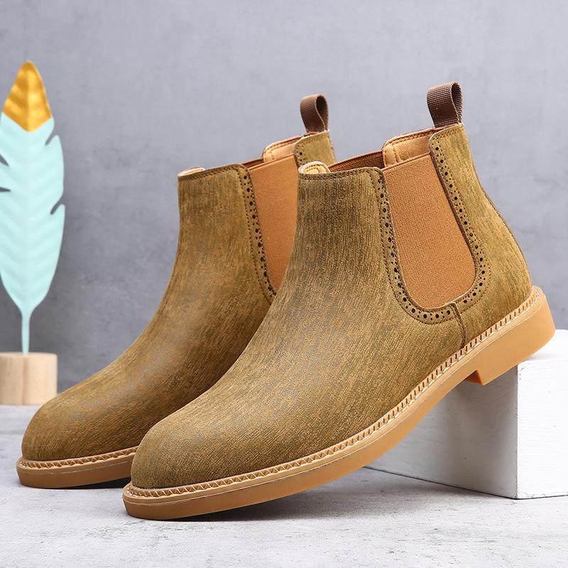 Fashion New Designer Retro Chelsea Boots for Men 2025 Fashion Casual Leather Ankle Boots for Men High Quality Retro Big Size Shoes Man