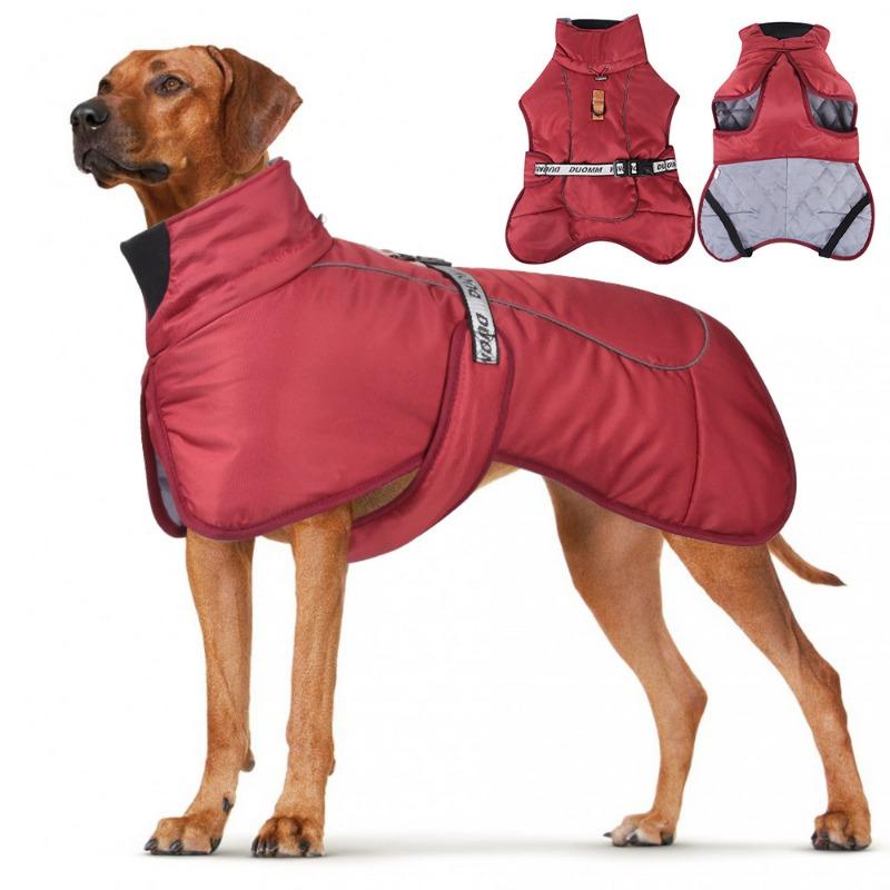 New Autumn and Winter Dog Clothes Thickened and Warm Large Dog Jackets Reflective Large Dog Cotton Clothes Pet Cotton Clothes