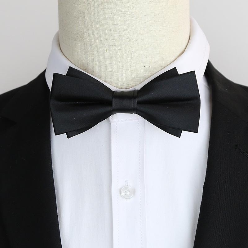 Black Men'S Bow Tie Groom Best Man Mc Host Dress Suit Burgundy Trendy Bow Tie Blue