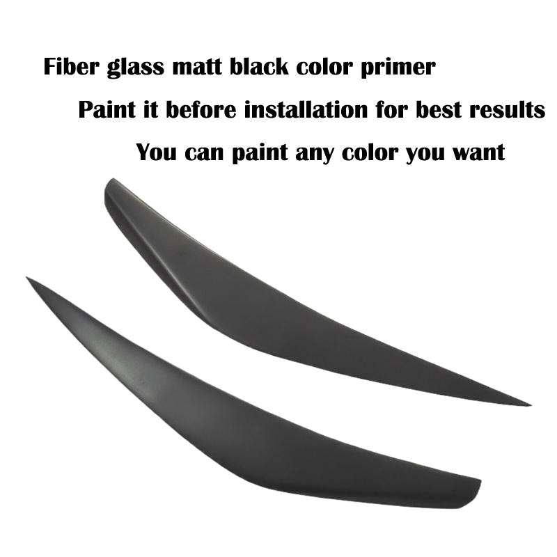 Carbon Fiber Headlight Eyebrows Front Lamp Eyelids Fiber Glass Primer Car Decorative Sticker For Chevrolet 2012 - 2014 Malibu Fiber glass