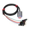 Component Cable 1.8m 5.9ft Double Shielded Plug and Play Digital AV Output Component 5RCA YPbPr Cable for GameCube