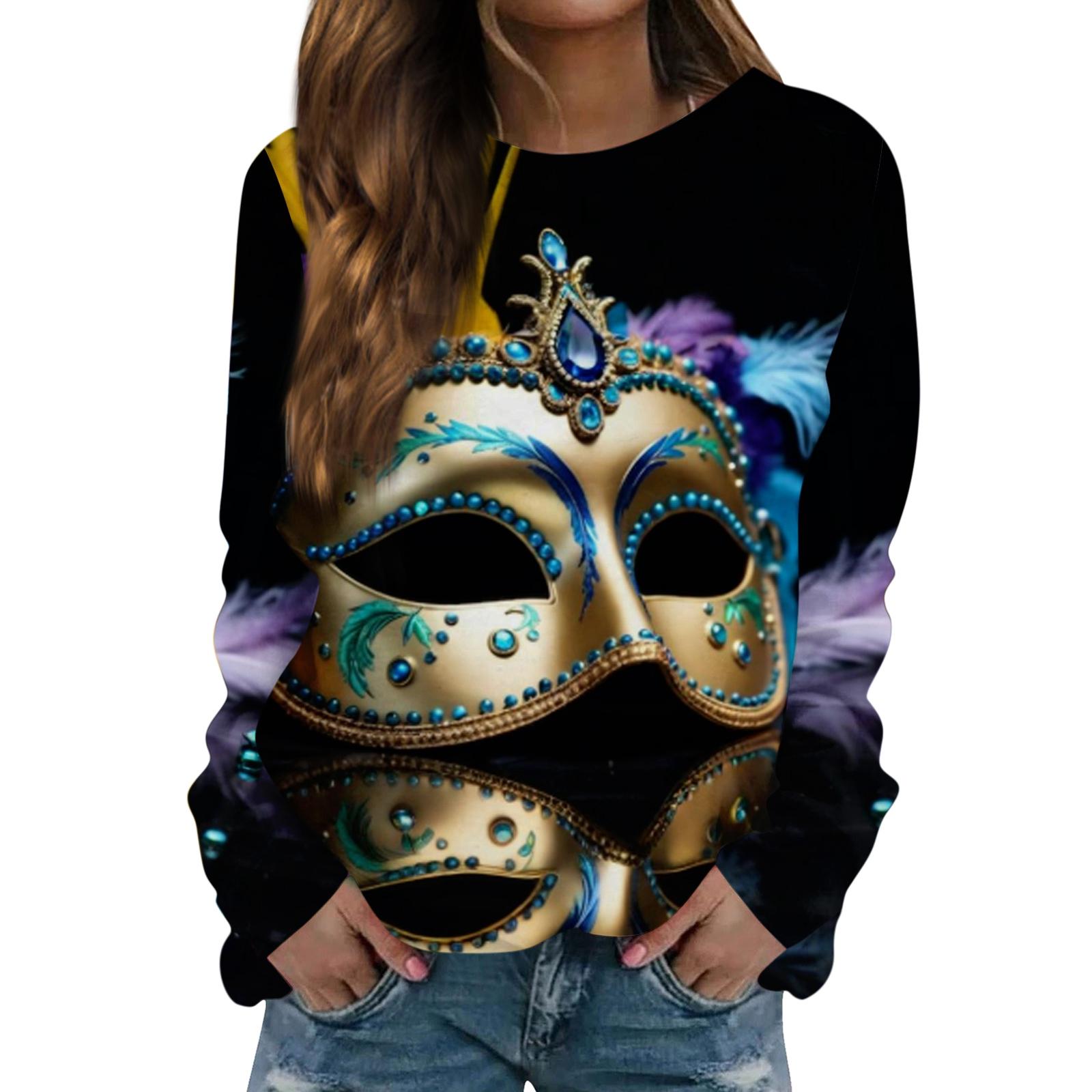 

Женский модный повседневный свитер с круглым вырезом и длинными рукавами с принтом M чёрный