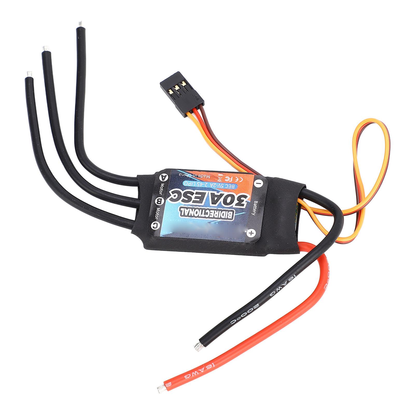 

GTSKYTENRC Bidirectional 30A Brushless ESC Electric Speed Controller for RC Car Boat Underwater Propeller