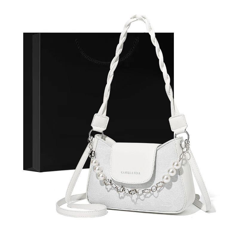 High-end small bag women's new spring niche design shoulder underarm bag crossbody chain bag