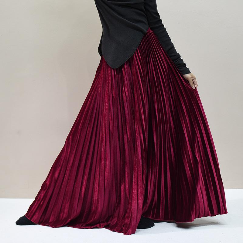 Fustă Midi Plisată A-Line Talie Înaltă Fluidă pentru Femei Talie Înaltă Elastică Fuste Maxi Ruffle Moi de Plajă pentru Femei Fuste Lungi Fluiditate Balans pentru Petrecere Dans