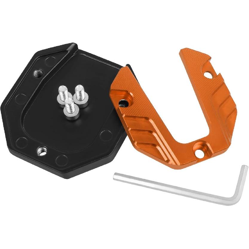 Universal Motorcycle Kickstand Foot Side Stand Extension Pad Replacement for Most Honda Yamaha Kawasaki Suzuki Harley Models Aluminium Kickstand