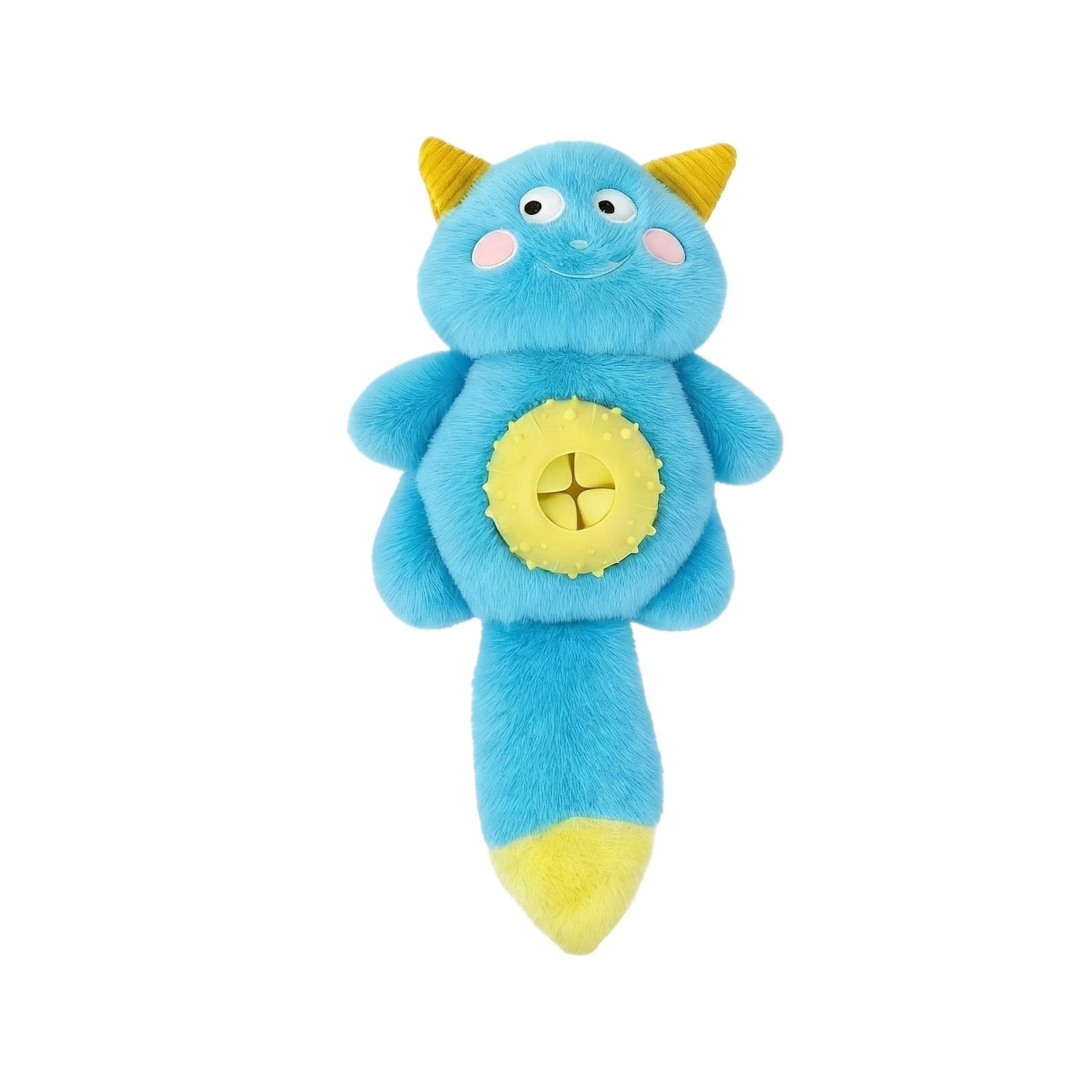 

Dog Hiding Food, Sound Making Toy, Small Plush, Resistant, Teeth Grinding, Leakage Food, Puzzle Solving, And Boredom Relief One Size синий