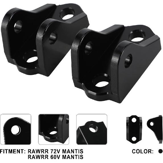 

Dirt Bike Foot Pegs Pedal Bracket Kit CNC for Rawrr Mantis X Electric Dirt Bike Black