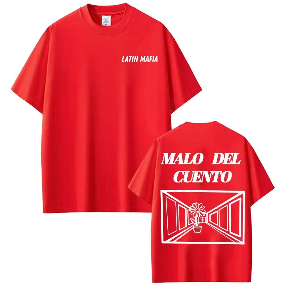 

Band Latin Mafia Malo Del Cuento Graphic Tee Shirt Unisexs Women Casual Crewneck Tee Harajuku Vintage Gothic Tshirt Hip Hop 4XL