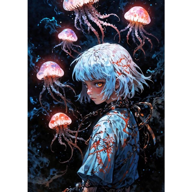 Surrealistic Game Anime Girl Fashion Sexy Girl Portrait Artwork Poster Canvas Paintings Wall Art Pictures Home Decor
