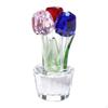 Crystal Craft Ornament Simple Style Desktop Living Room Decoration Flower Gifts