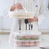 Multilayer Food Storage Container Clear Round Dumpling Box Dumplings Organizer  Freezing