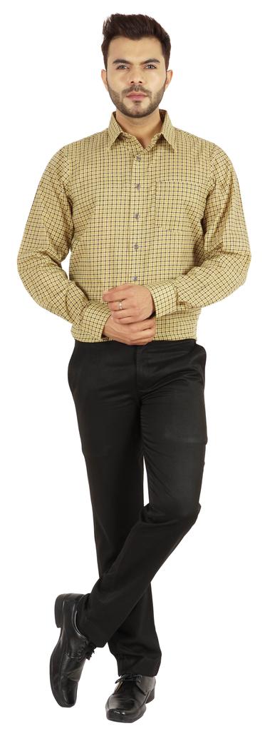 Bestman Printed Shirt For Mens Full Sleeves With Cuff Slub Cotton Shirt Office