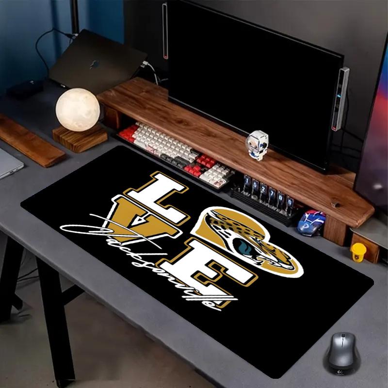 Jacksonville Jaguars Print Mouse Pad, Anti‑Slip Desktop keyboard Mat, for PC Laptop Gaming Working Daily Use, Cool Festival Birthday Gift