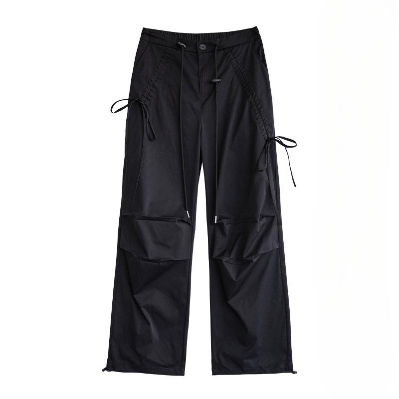 Quick-drying Work Pants for Women Hiking Sports Pants for Summer Thin High Waist Bow Wide-leg Casual Pants