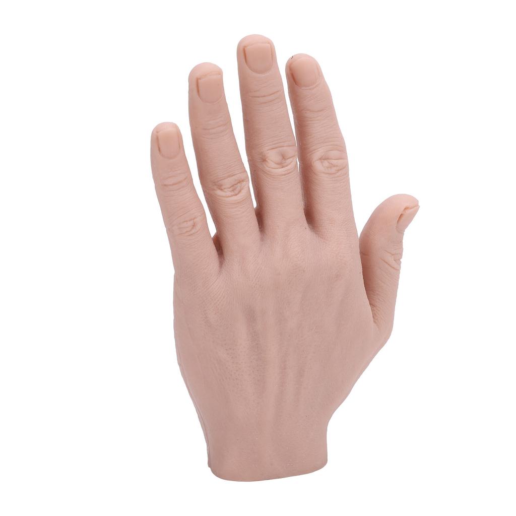 Modelo de Mano Masculina de Silicona Reutilizable Simulación Modelo de Mano Artificial de Silicona Mano Artificial Flexible para Accesorios de Festival