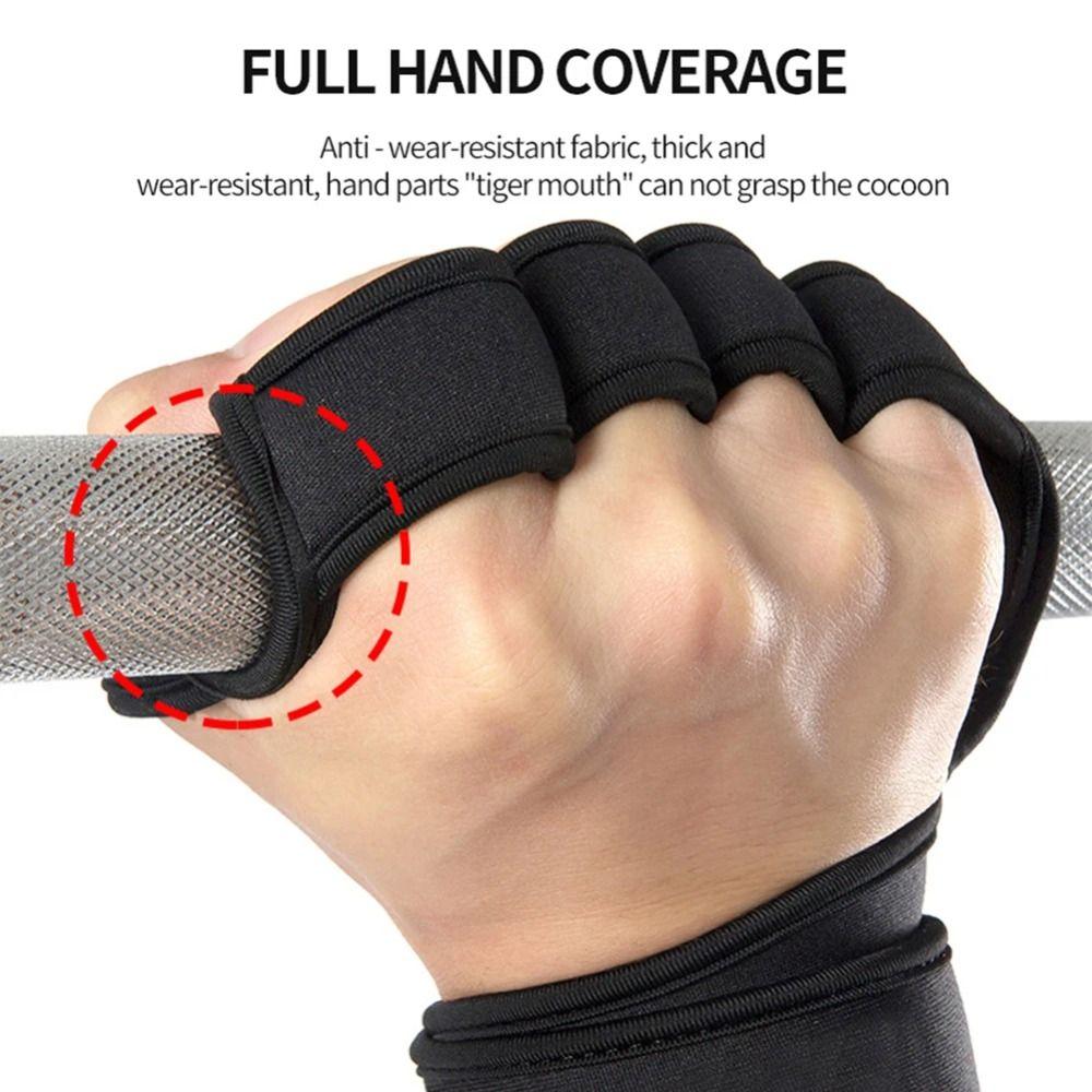 1 Pair Non-slip Fitness Palm Protect Pads Wear-resistant Weightlifting Hand Protect Pads  Women