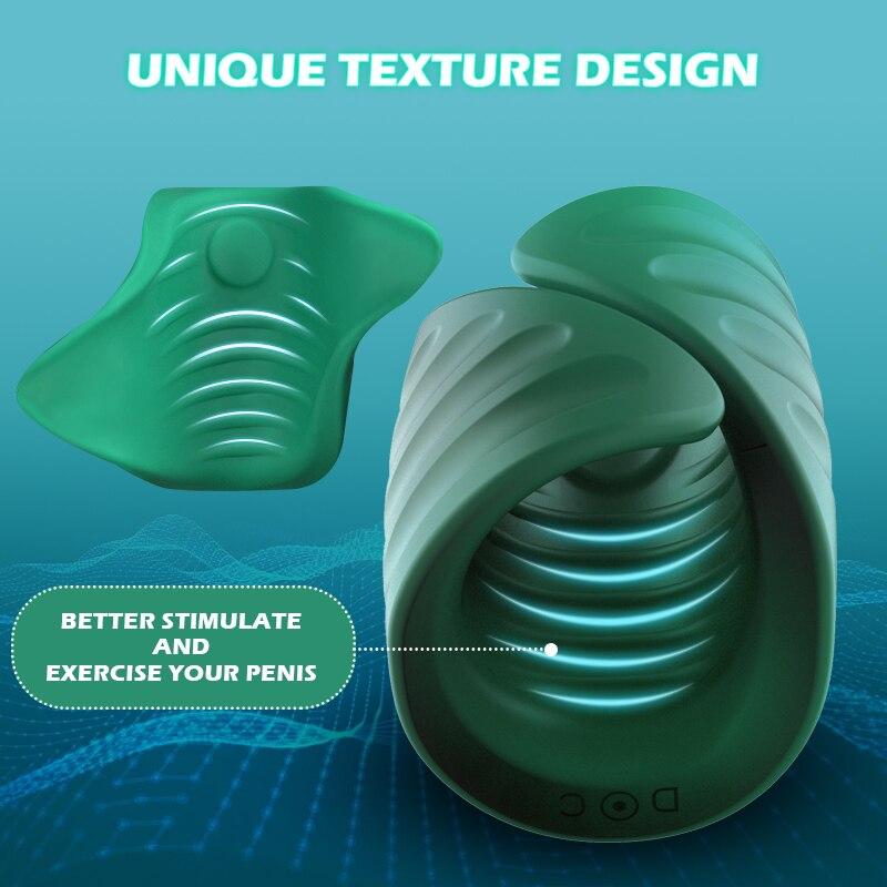 Male Masturbator Penis Training Glans  Stimulator Vibrator Control Delay Cock Ring Glans Trainer