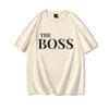 The Boss  The Real Boss Matching Tshirts Couples Matching Outfits Gifts Funny Letter Print Valentines Day Unisex Women Clothing