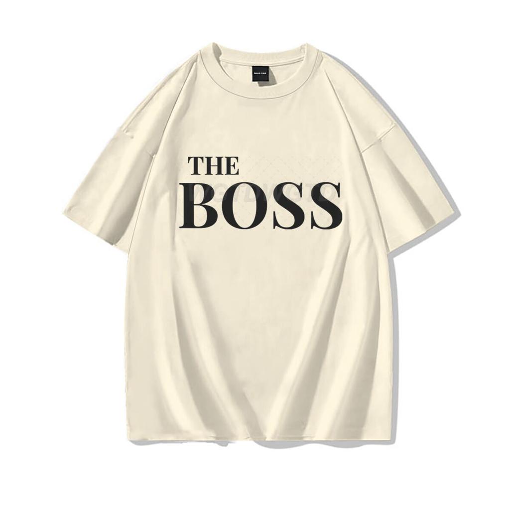 The Boss  The Real Boss Matching Tshirts Couples Matching Outfits Gifts Funny Letter Print Valentines Day Unisex Women Clothing
