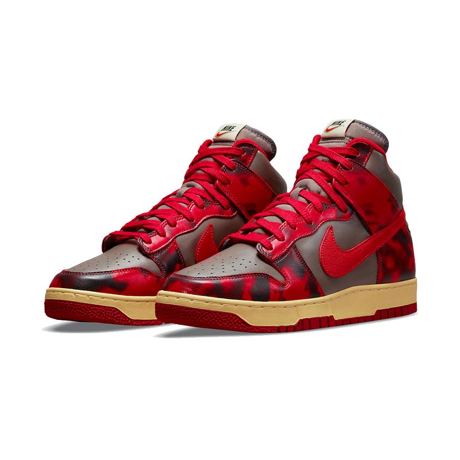 Nike Dunk High 1985 Red Camo Acid Wash Unisex Sneakers