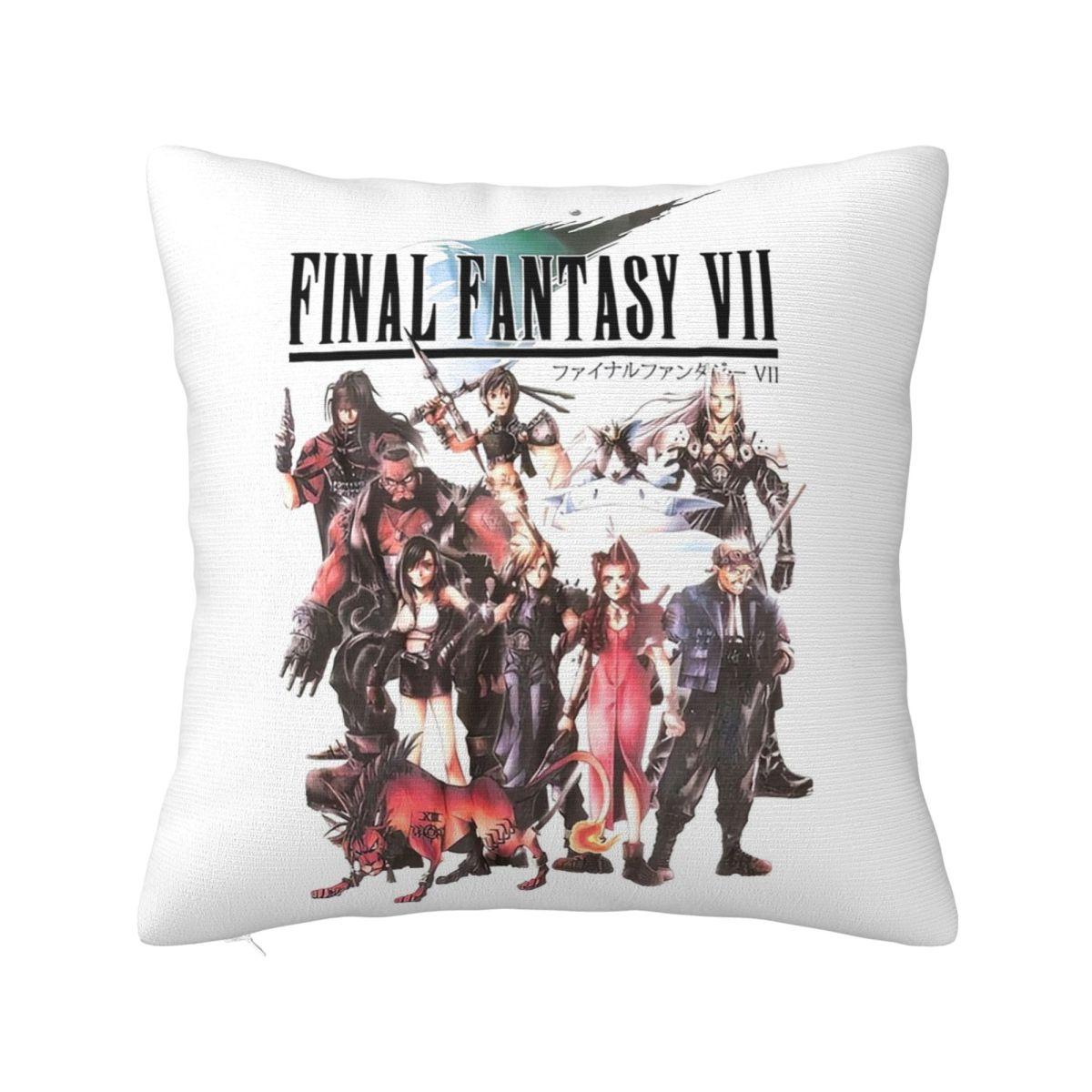

Shinra Final Fantasy 7 Square Pillowcase Cushion Cover Pillow Case Throw Pillow Cover for Home Sofa Living Room 12x12Inch