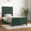 VidaXL Bed Frame with Headboard Dark Green 90x190 Cm Velvet3125852