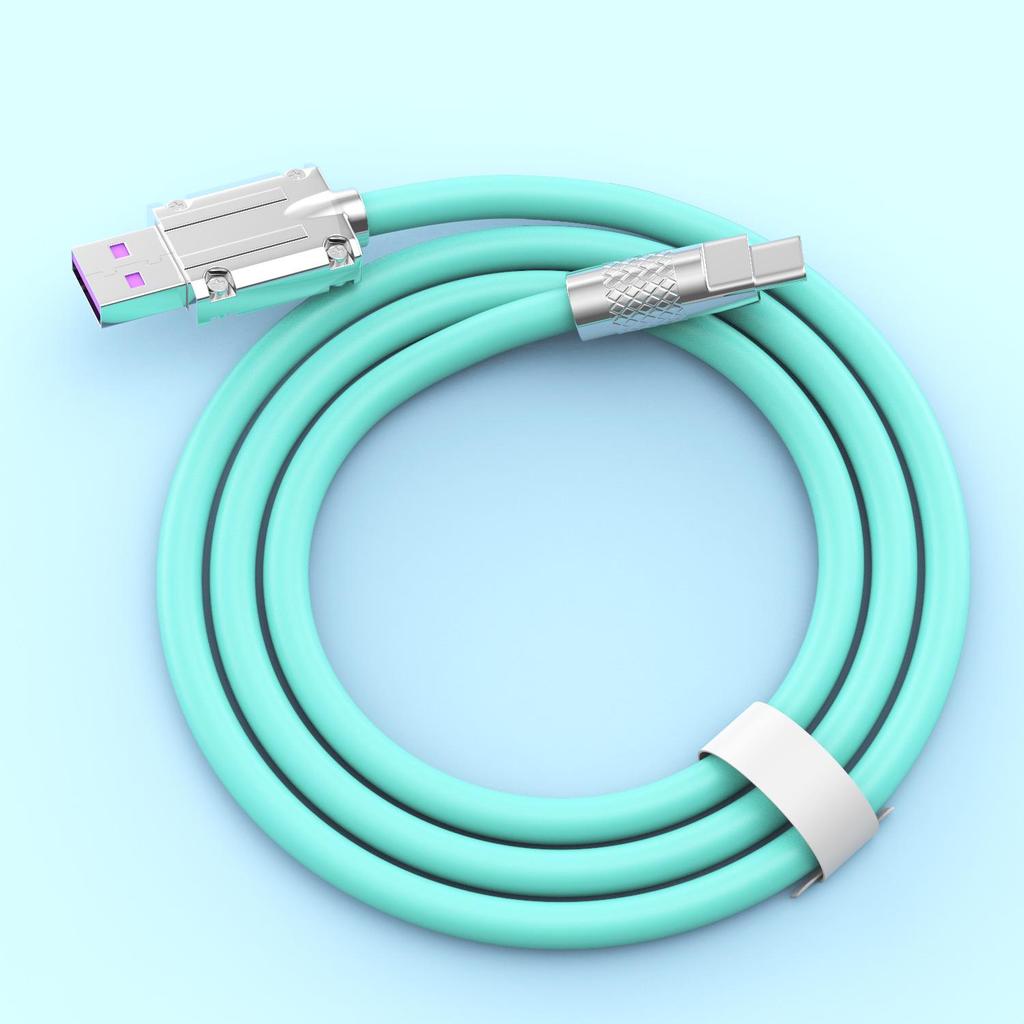 120W Zinc Alloy Fast Charging Cable for Android, Apple, Huawei with LED Indicator