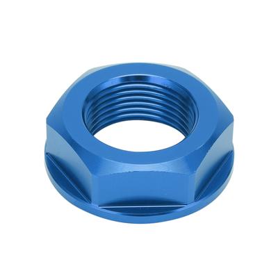 Tuerca de eje de rueda trasera de motocicleta M22x1.5 Aluminio Repuesto para Kawasaki KX125 2003?2008Azul