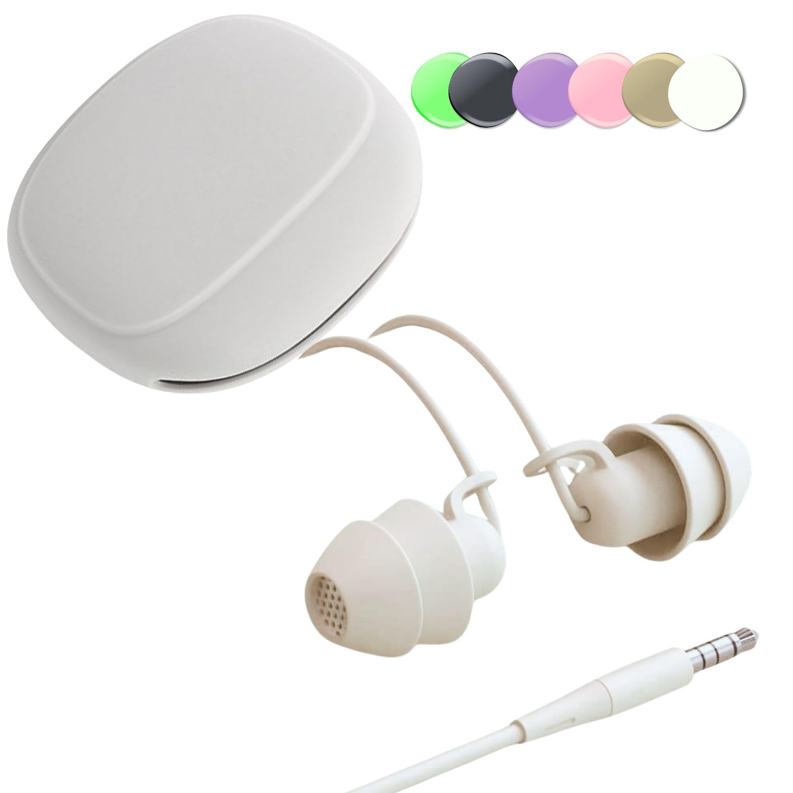 

Дротові навушники Lunache для сну з фіксаторами, не тиснуть у вуха, не викликають болю навіть під час перевертання, м яке прослуховування під час сну, ASMR, корпус кольору Ice Gray, Lunashe