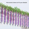 Simulated Wisteria Flowers Faux Weeping Plant with Flowers Artificial Flowering Wisteria Vine for Garland Wedding Arch Wall Decor