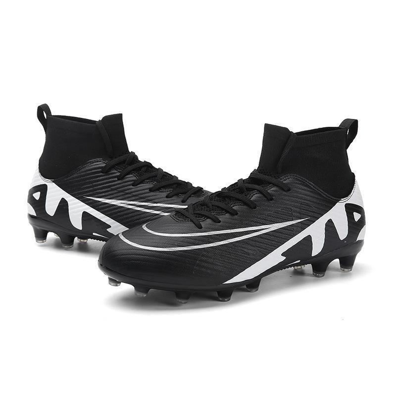 2025 high-top football shoes AG long nails artificial grass broken nails youth men's and women's training competition sports shoes