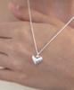 Tatiana (Silver 925) Heart Shell Locket Pendant Long Necklace Nz2505