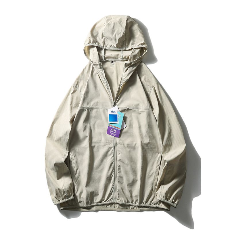 UPF50 Ultra-Thin Breathable Ice Silk Sun Protection Clothing 2024 New Arrival Men's Summer Fishing Outwear Export Lightweight Wind Shield