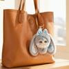 Bowknot Decoration Vinyl Face Doll Pendant Drooping Ear Rabbit Doll  Jewelry Accessories