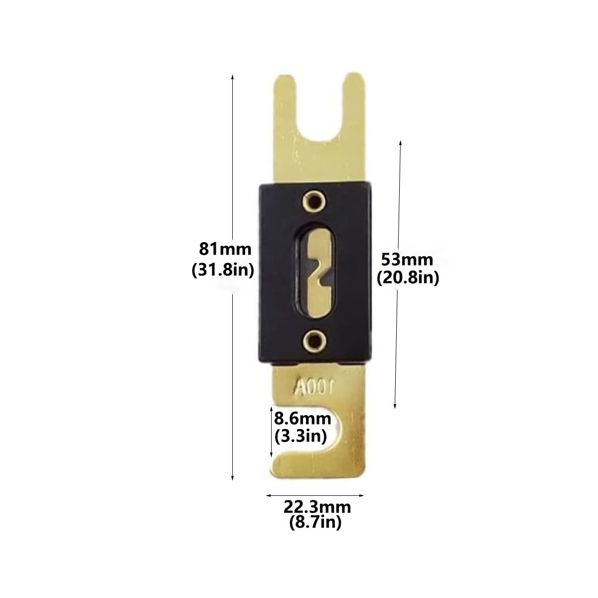 

160A, 160A Fuse, 160A ANL Fuse, 160 Amp ANL, Gold Plated ANL Fuse 160 Amps, ANL Fuse Holder, 160Amp ANL Fuse, 160A ANL Fuses, Suitable for Car Radio