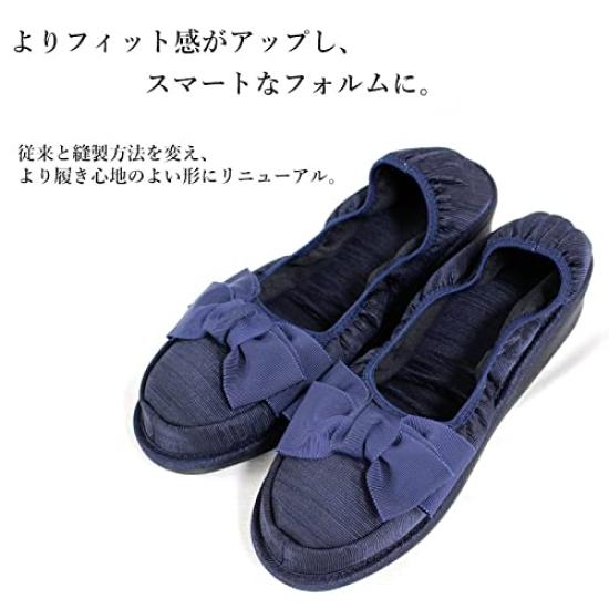 Kirschblüte Tragbare Hausschuhe mit Absätzen Kirschband 3,5 cm (Marine) - KS35C-NS22-L