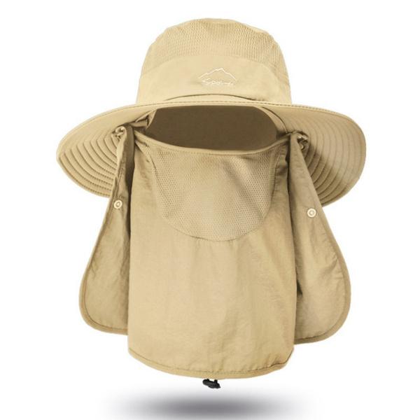 

Men and Women Unisex Outdoor Windproof Sun Hat Removable Shawl Breathable Mesh Cap for Fishing Cycling Hiking Camping Hats