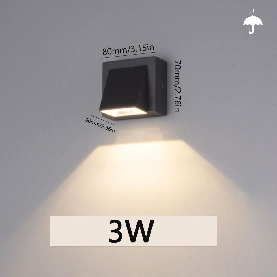 LED Wall Light Outdoor Waterproof IP66 Porch Garden Wall Lamp & Indoor Bedroom Bedside Decoration Lighting Lamp