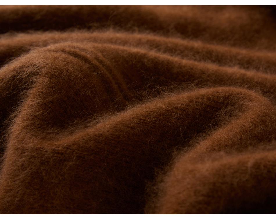 Fleece Series: Cashmere Zipper Cardigan - Thick Long Sleeve Sweater for Autumn/Winter