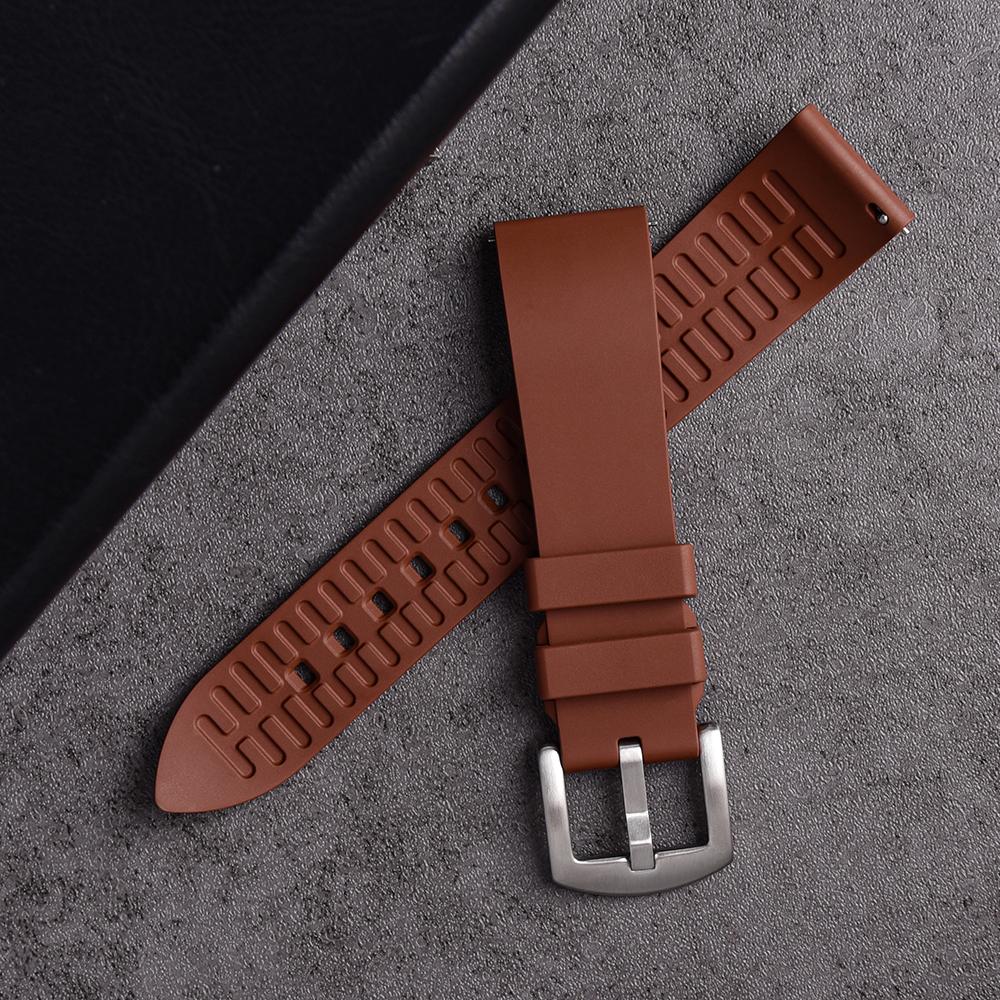 Klassisches FKM-Gummi-Uhrenarmband 18mm 19mm 20mm 21mm 22mm 23mm 24mm Schnellverschluss Wasserdicht Tauchen Fluorkautschuk-Uhrenarmband