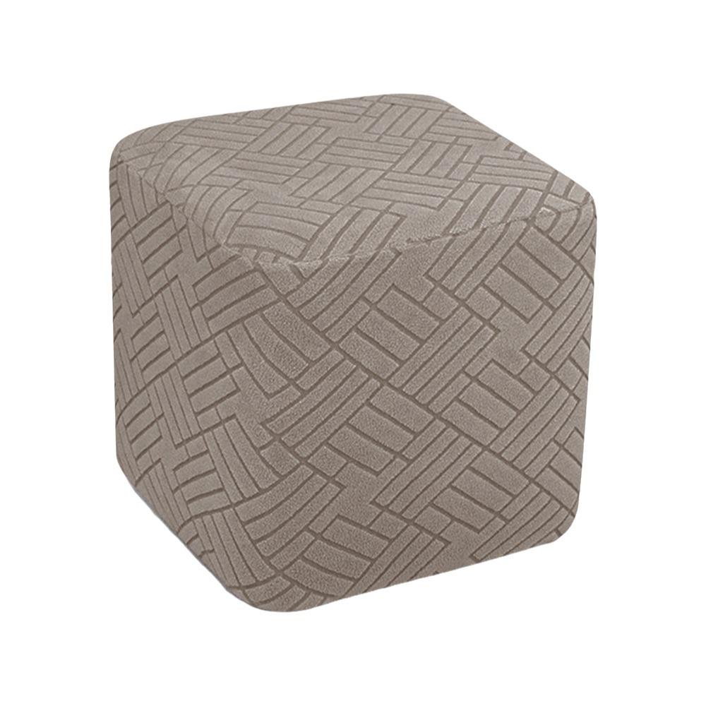 Full Coverage Ottoman Covers Geometric Jacquard Furniture Slipcovers Sofa Footstool