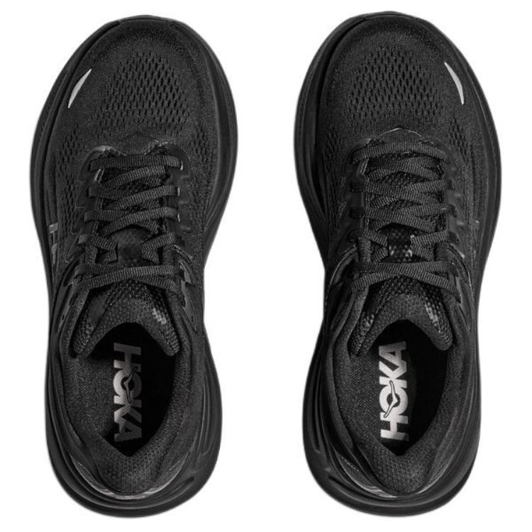 Hoka One One Bondi 9 X-Wide Comfortable Versatile Slip-Resistant Durable Low-Top Casual Urban Commuting Running Shoes Men sneaker Black 1162015-BBLC