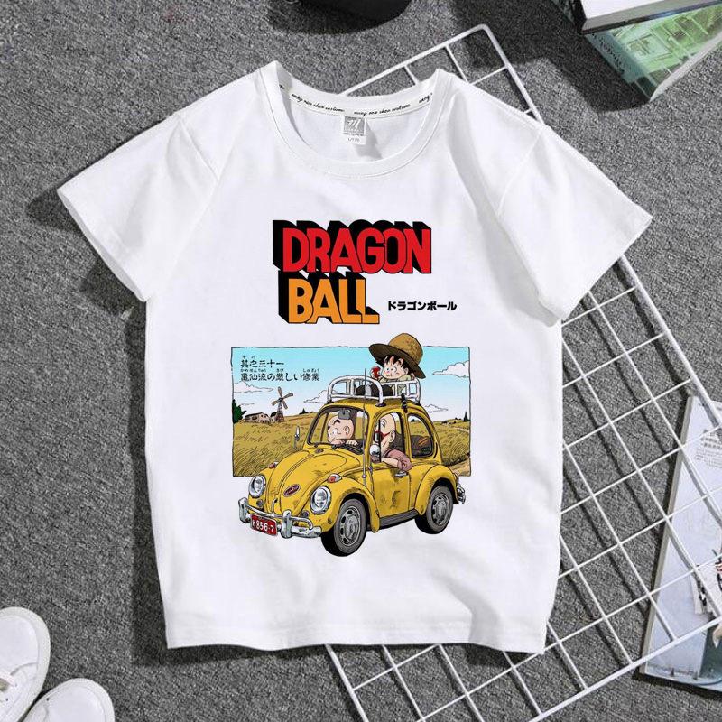 Dragon Ball Cartoon Printed Thin Shortsleeved Tshirt for Boys Suitable for Primary School Students Versatile for All