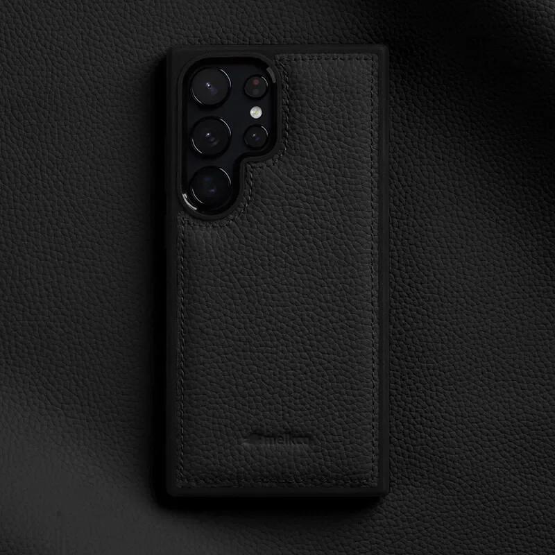 Melkco 100% Echtes Leder Case für Samsung Galaxy S23 S24 S25 Ultra Plus Premium Luxus Hülle Rindsleder Business Handyhüllen