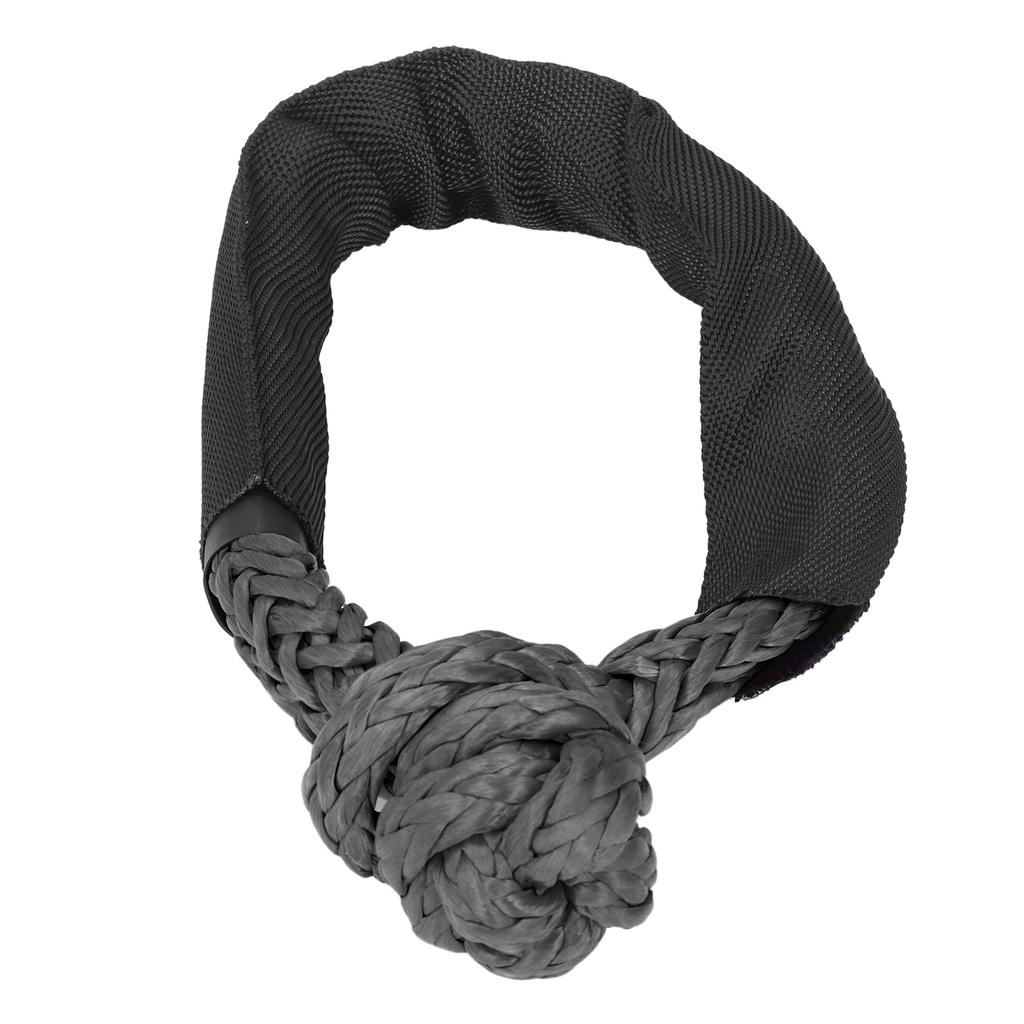 Synthetic Soft Shackle 33069lbs Breaking Strength Off Road Recovery Rope for ATV SUV TruckBlack
