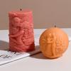 Silicone Cylinder Mould For Handmade Candle Embossed Star Detailing Safe Family Activity Supplies