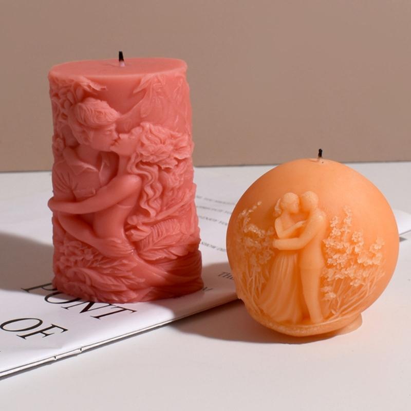 Silicone Cylinder Mould For Handmade Candle Embossed Star Detailing Safe Family Activity Supplies